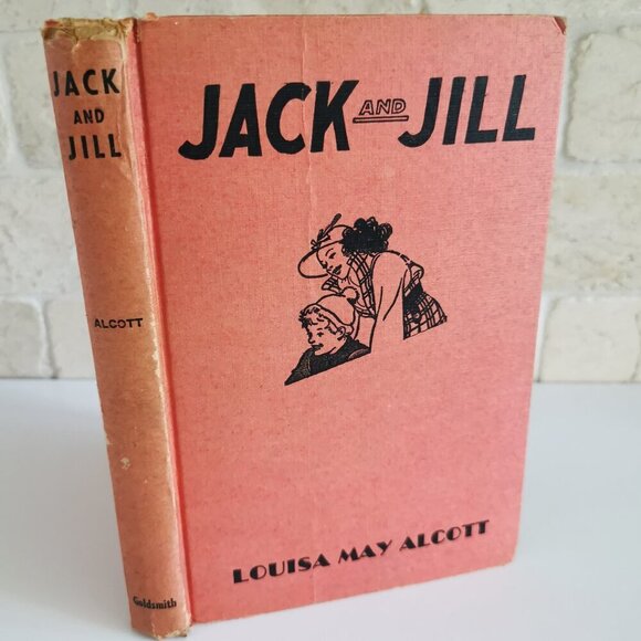 1930s Jack and Jill by Louisa May Alcott Hardcover Book Orange Village Story Kid - Picture 1 of 10